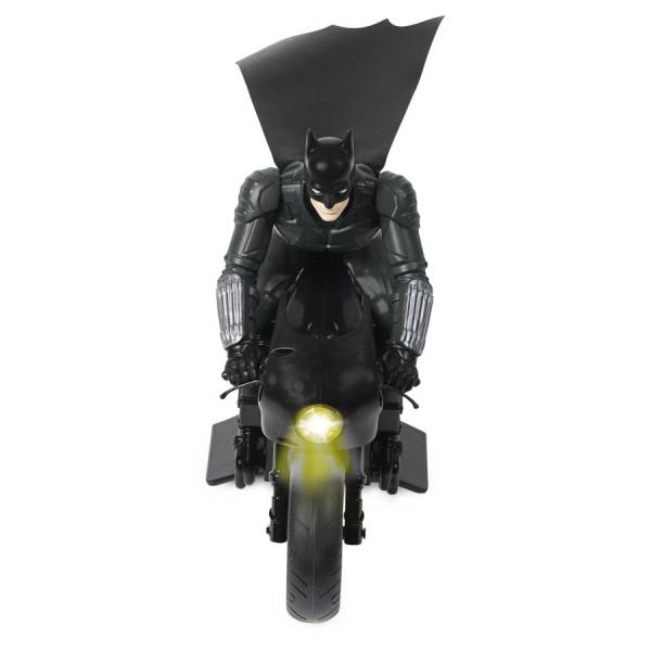 DC Comics The Batman Batcycle RC with Batman Rider Action Figure