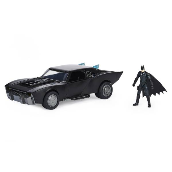 DC Comic Batman Batmobile with 4” Batman Figure Lights and Sounds